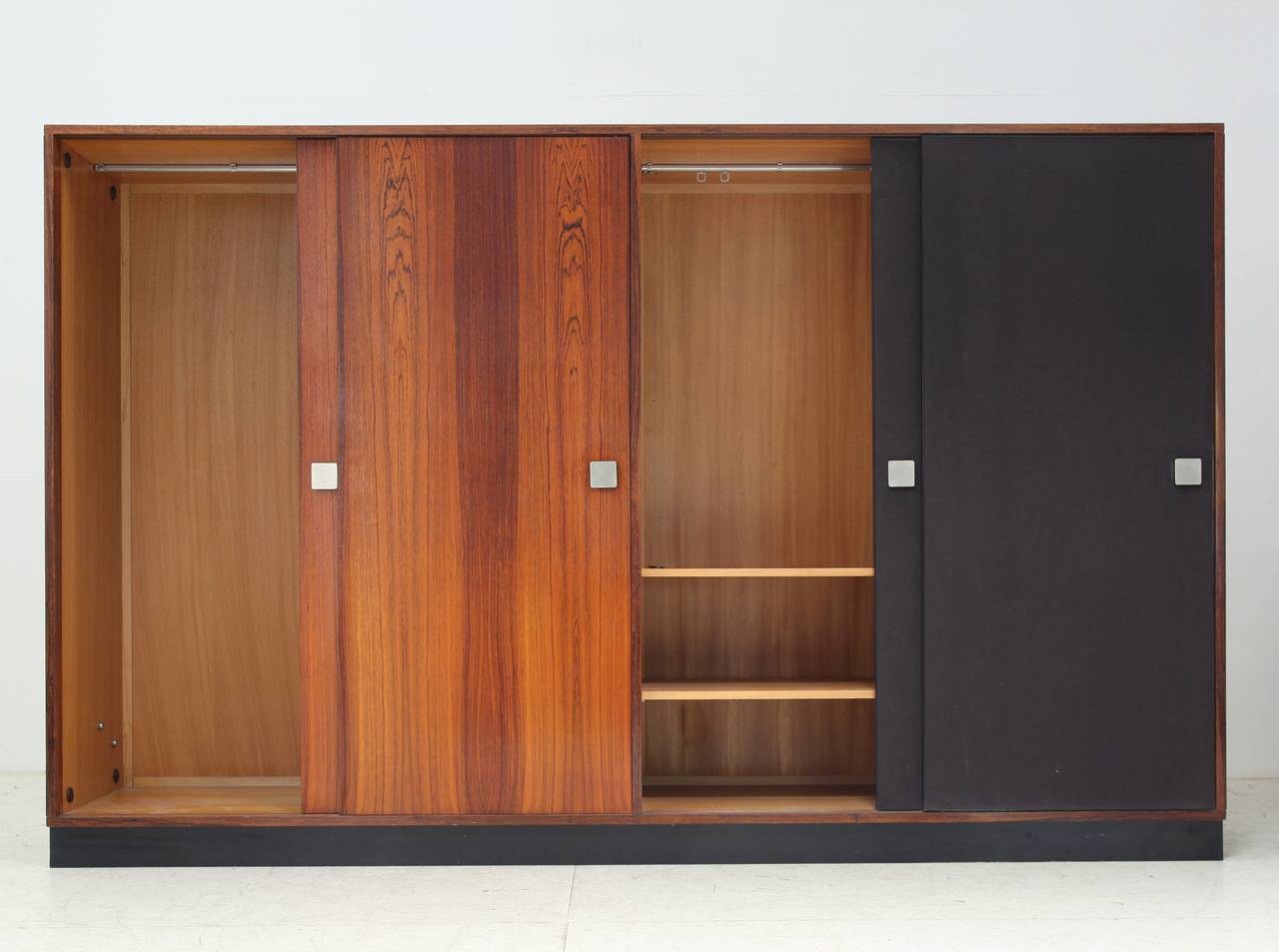 Mid-Century Modern Large Wardrobe in Rosewood by Alfred Hendrickx