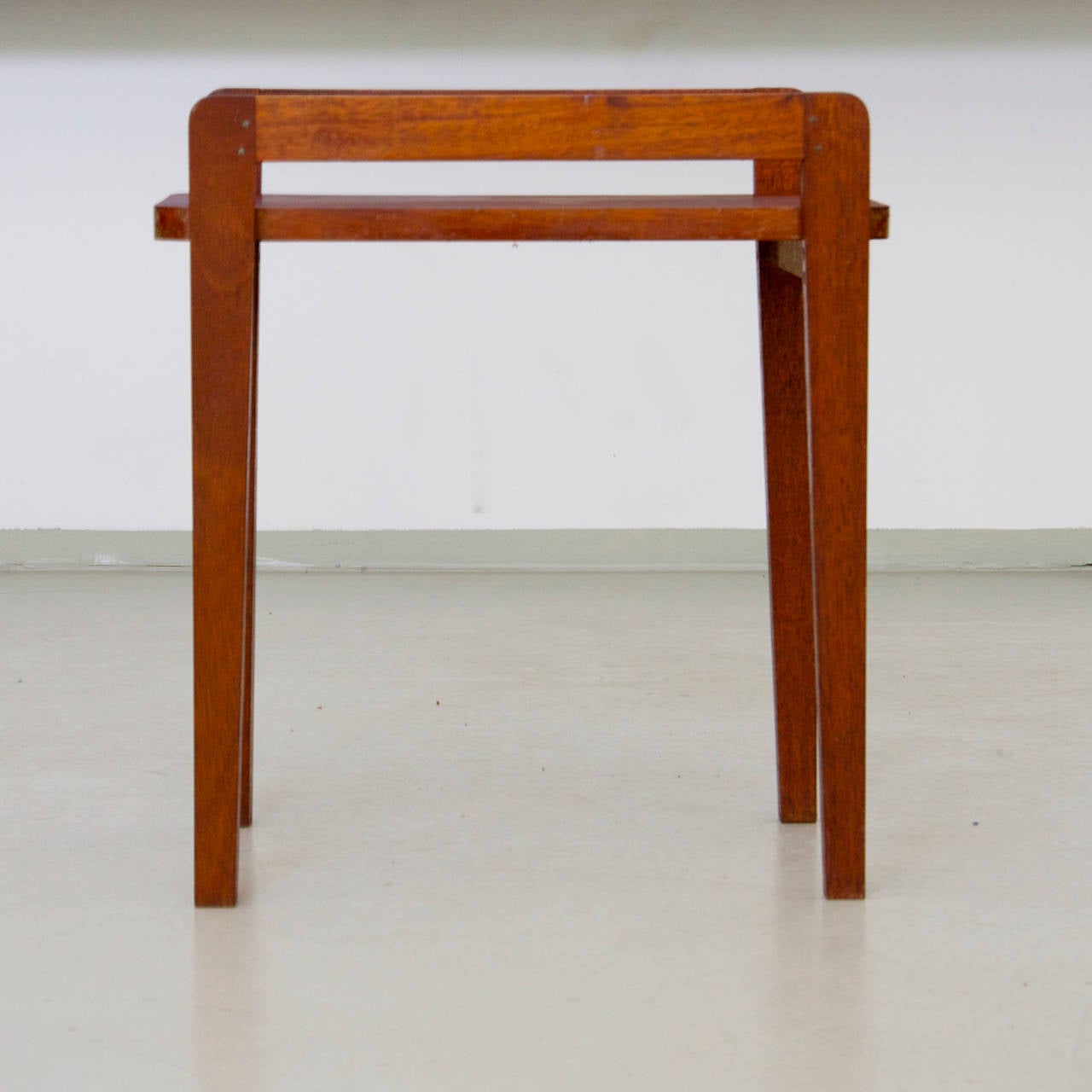 Mid-Century Modern Rene Gabriel Side Table in Solid Wood For Sale