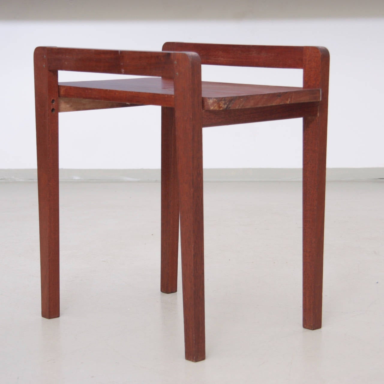 French Rene Gabriel Side Table in Solid Wood For Sale