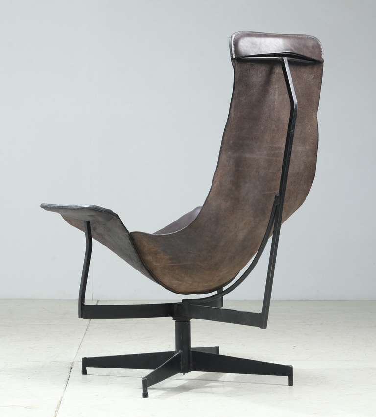 Minimalist Black Leathercrafter Chair, 1969