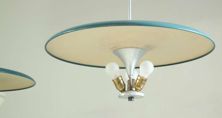 Mid-20th Century Pair of 1930s Chandeliers by Böhlmarks, Sweden