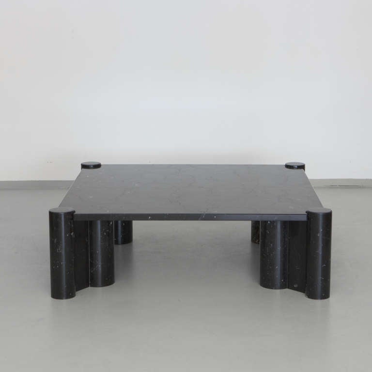 Black marble 'Jumbo' coffee table by Gae Aulenti