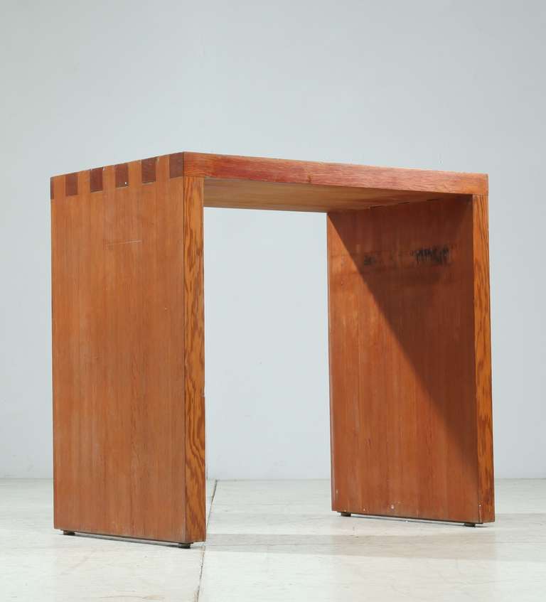 Minimalist Minimal Console Table in Red Pine