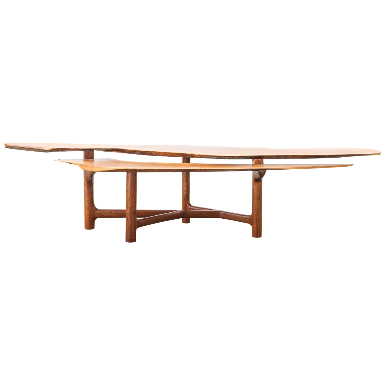 Free-Form Ejner Pagh Studio Walnut Coffee Table, USA, 1973 For Sale