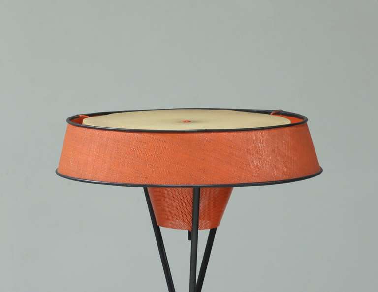 Mid-20th Century A 1950s Gerald Thurston Tripod Floor Lamp for Lightolier