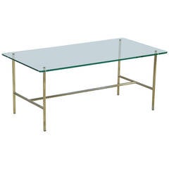 Pierre Guariche Table with Brass Frame