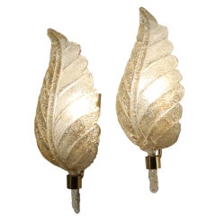 Pair Barovier Toso Wall Appliques/Bed Lamps