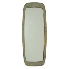 1950s Waldemar Schuster brass and glass Mosaik hallway or dressing mirror