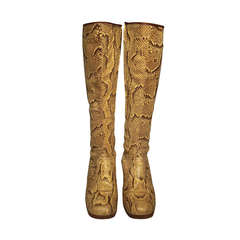 Retro 1960s Custom Made Snakeskin Rockstar Boots