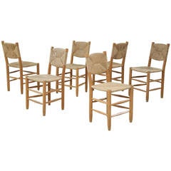 Six Charlotte Perriand Bauche Chairs