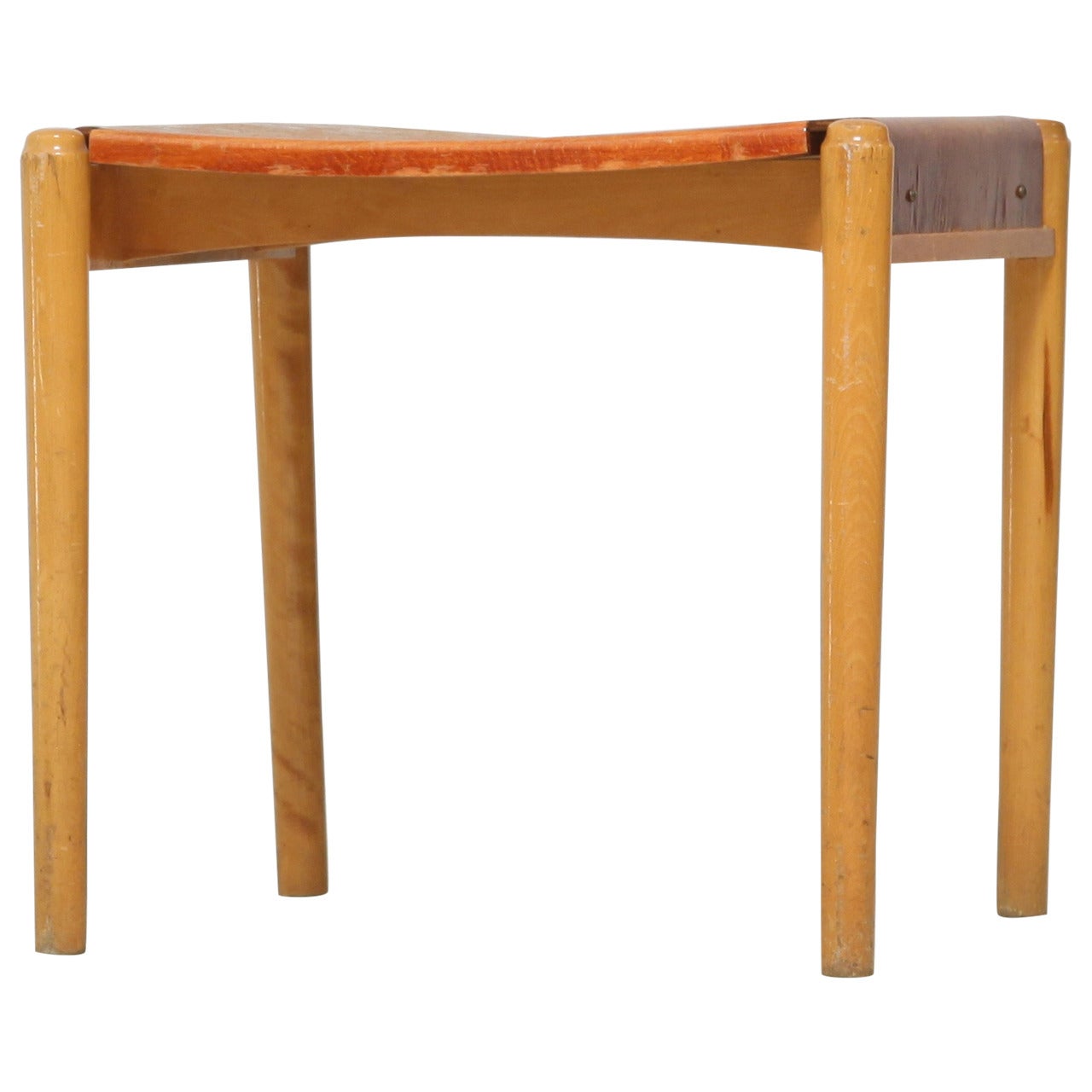 Edsbyverken Wooden Curved Stool For Sale at 1stDibs