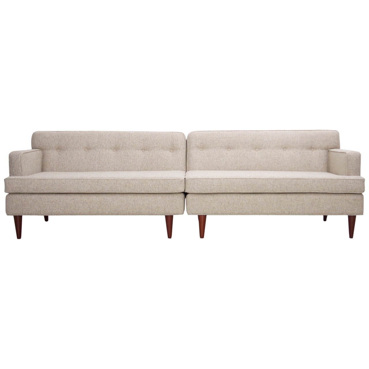 New Upholstered Edward Wormley Sectional Sofa for Dunbar in Knoll Fabric For Sale