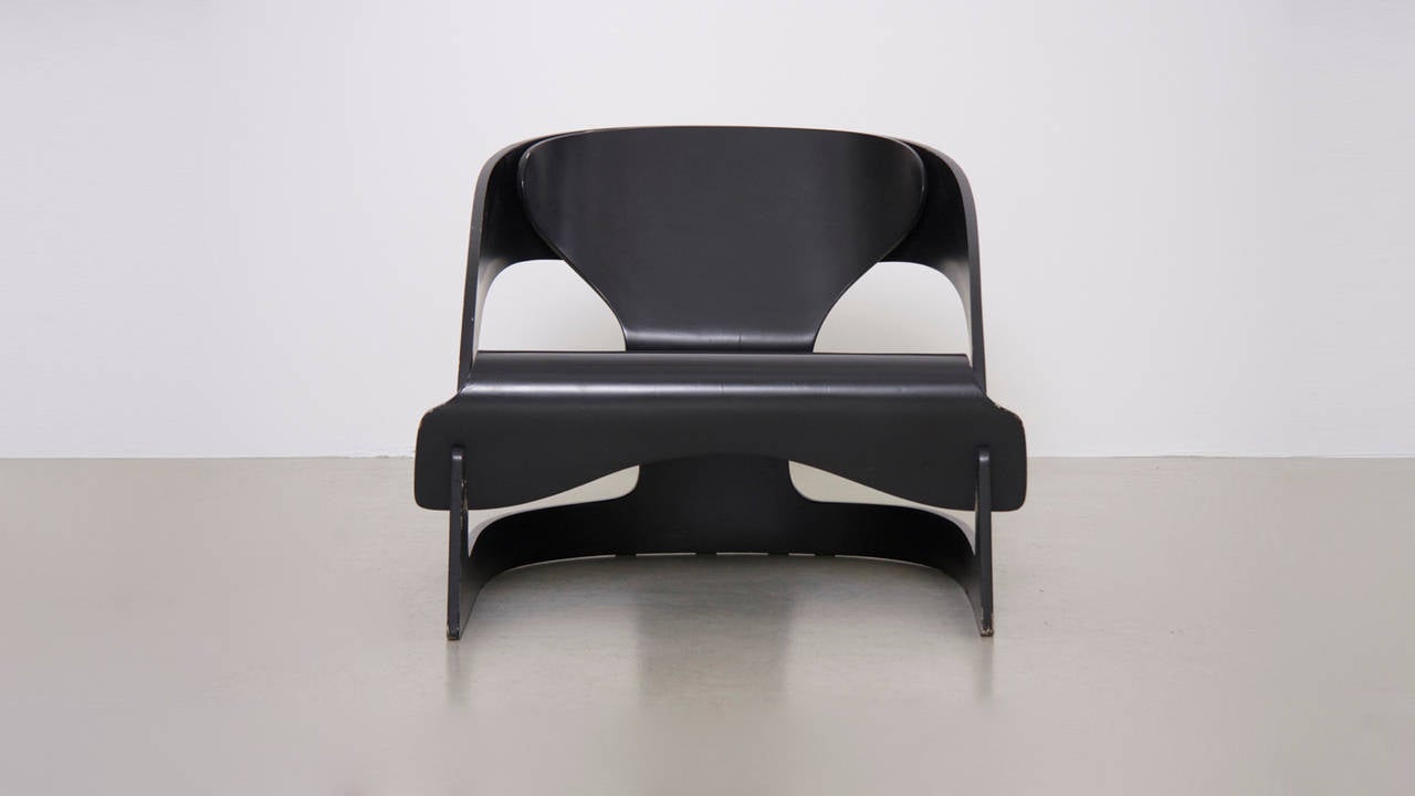 Mid-Century Modern 4801 Lounge Chair by Joe Colombo for Kartell For Sale