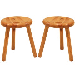 Pair Finnish new old stock Sauna stools by Bertel Gardberg