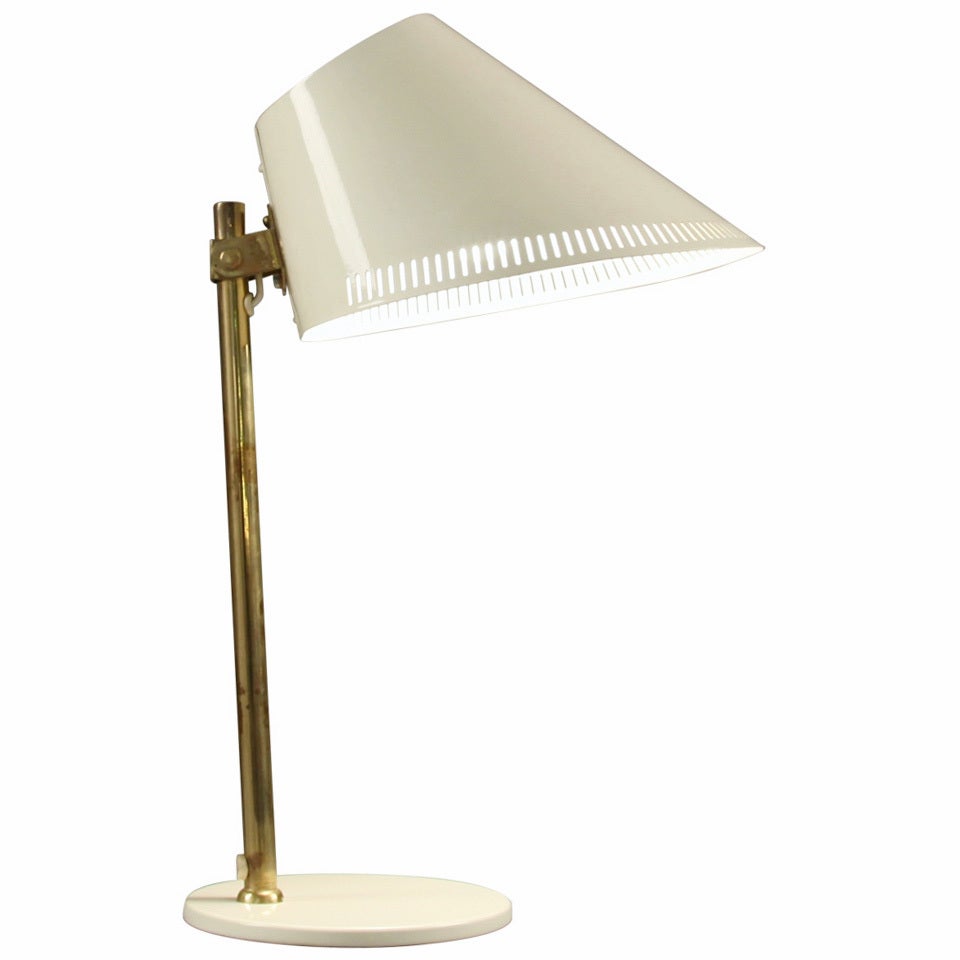 Paavo Tynell White Desk Lamp for Idman, Finland, 1950s