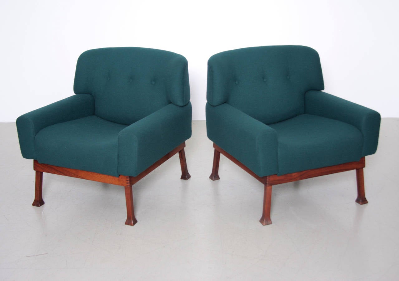Mid-20th Century Pair of Allegra Armchairs by Piero Ranzani for Elam For Sale