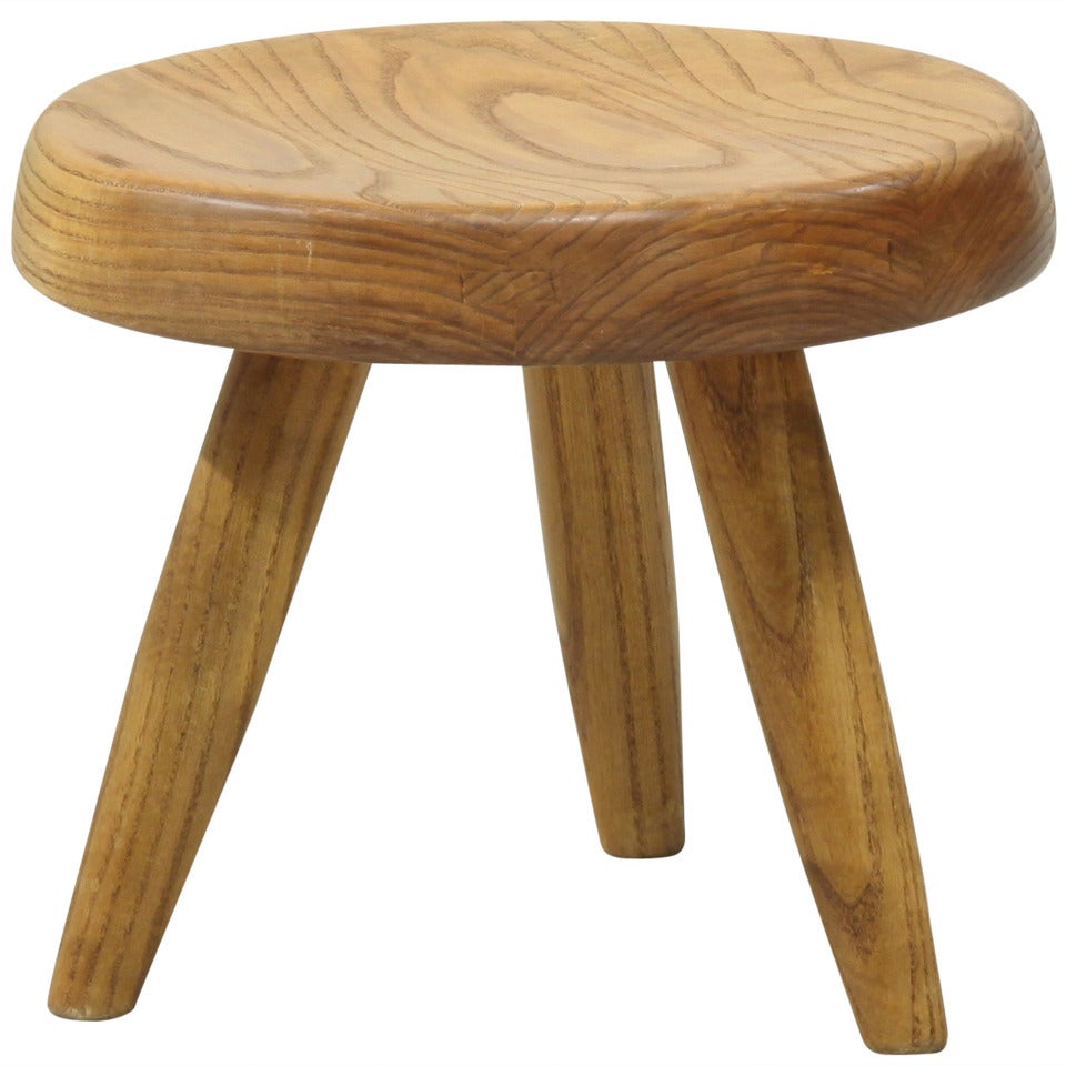 Charlotte Perriand Low Stool in Oak