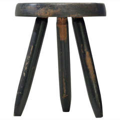 Charlotte Perriand Medium High Stool in Black