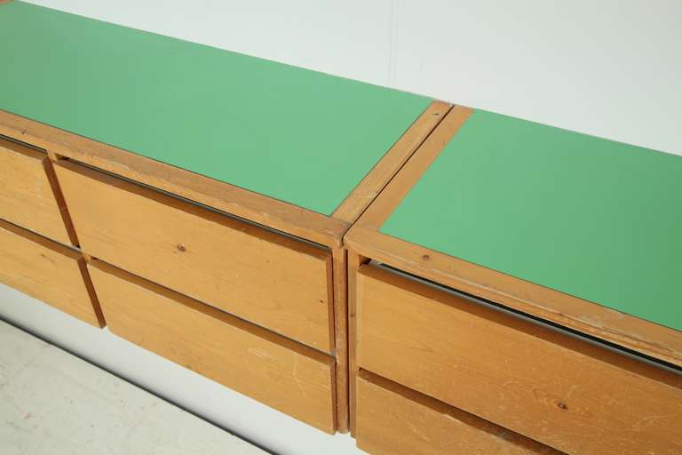 Set of Two Rare Wall-Mounted Chests of Drawers by Charlotte Perriand In Good Condition In Maastricht, NL