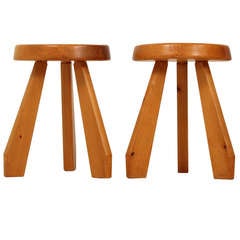 Pair Charlotte Perriand Sandoz stools, 1960s