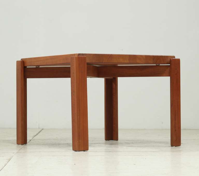 Scandinavian Modern Jens Quistgaard Teak Tray Table with Concave Top, Denmark, 1960s  For Sale