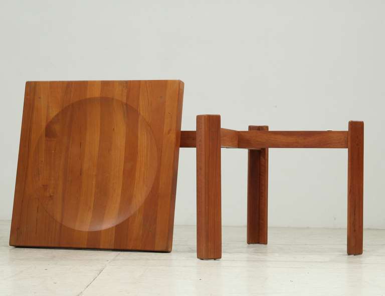 Danese Tavolo in teak con piano concavo di Jens Quistgaard, Danimarca, anni '60 in vendita