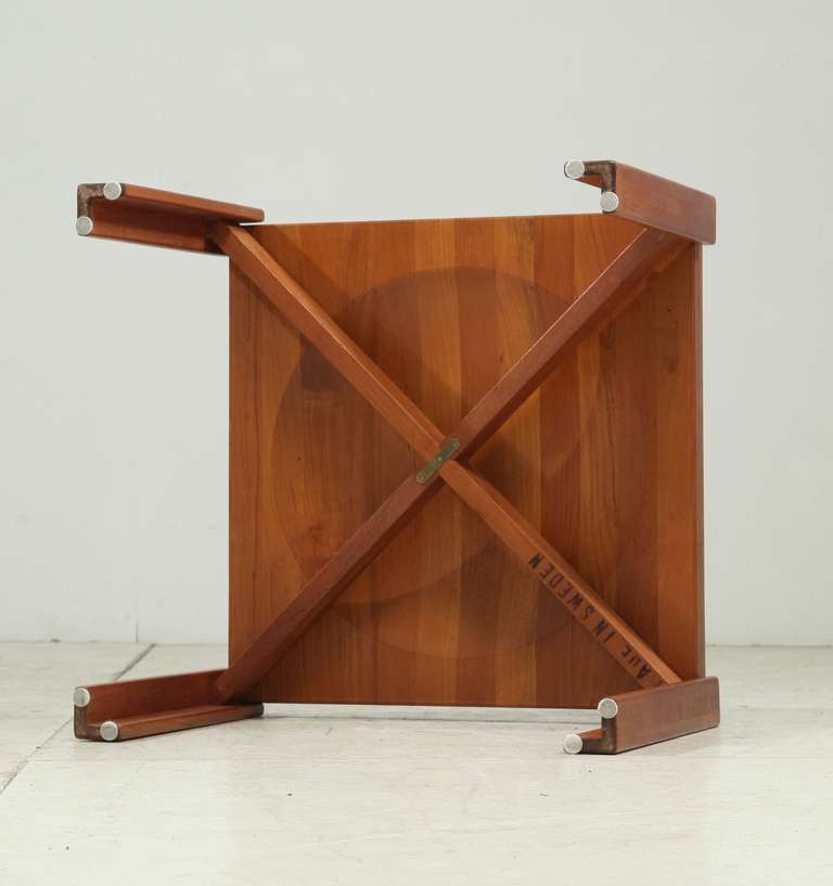 Metà XX secolo Tavolo in teak con piano concavo di Jens Quistgaard, Danimarca, anni '60 in vendita