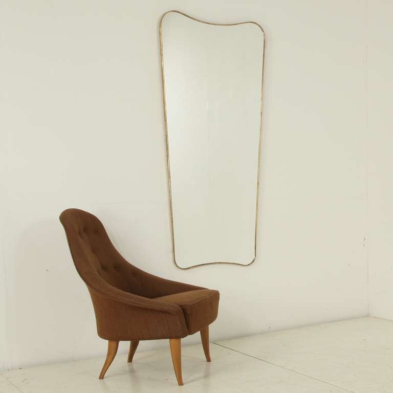Mid-Century Modern Pair XL 1950s Gio Ponti wall mirrors