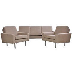 Knoll Sofa Set with New Upholstery and Kvadrat Fabric