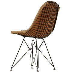1960s Eames DKR with Hopsack Cover with Horsehair Back