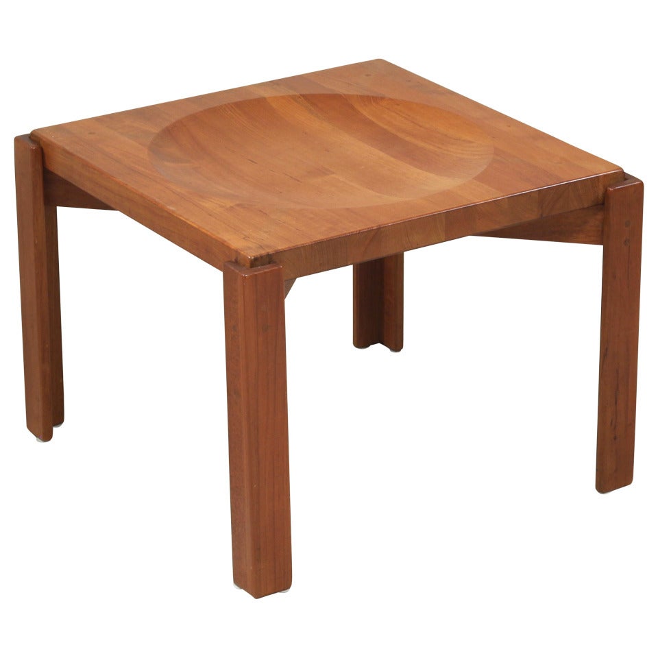 Jens Quistgaard Teak Tray Table with Concave Top, Denmark, 1960s 