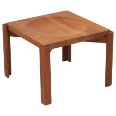 Vintage Jens Quistgaard Teak Tray Table with Concave Top, Denmark, 1960s 