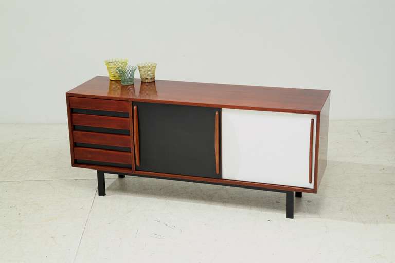 Mid-Century Modern Charlotte Perriand Cansado Sideboard in Mahogany