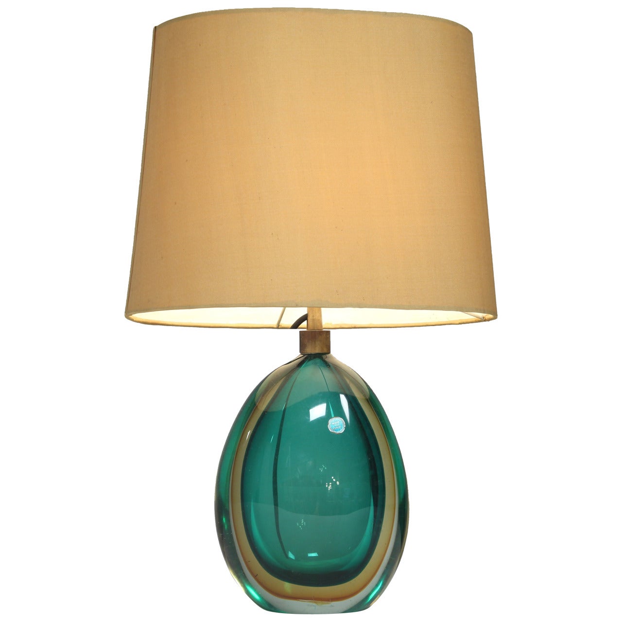 Flavio Poli Murano Glass Table Lamp, Seguso, Italy, 1950s For Sale
