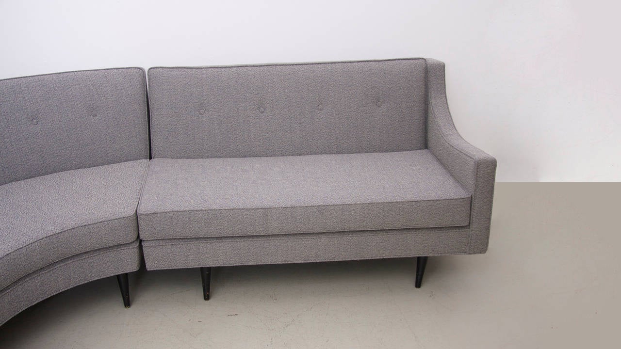 Mid-20th Century New Upholstered Paul McCobb Sectional Planner Group Sofa for Winchendon For Sale