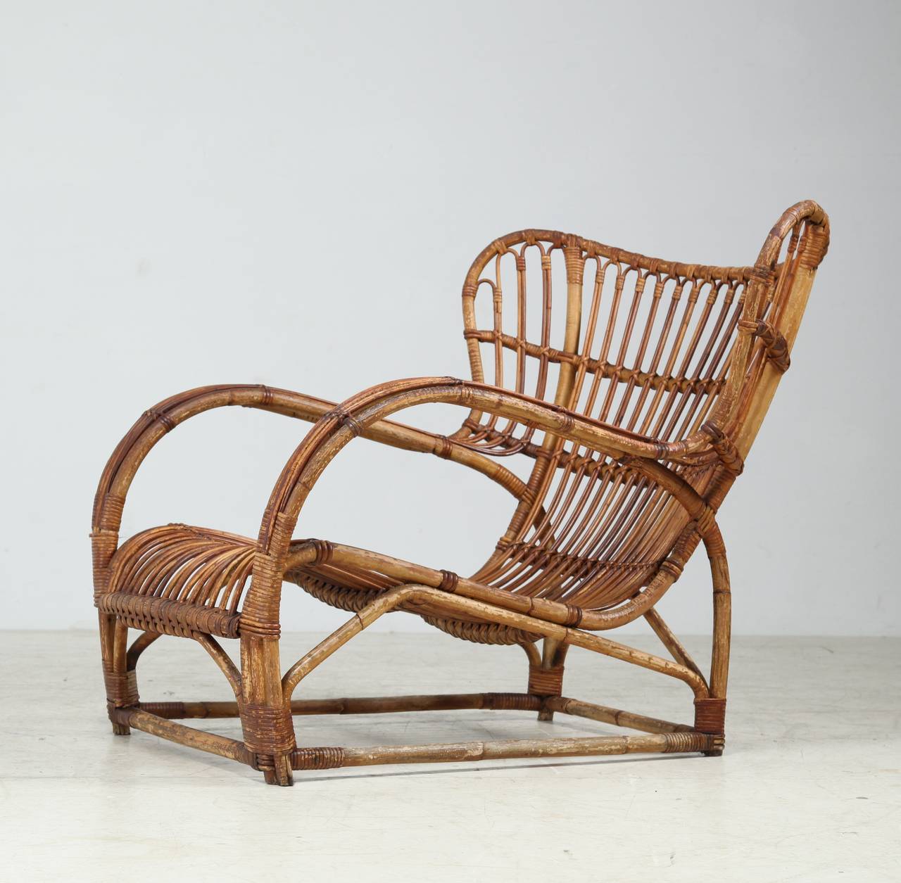 Viggo Boesen Bamboo Lounge Chair For E V A Nissen Denmark 1930s
