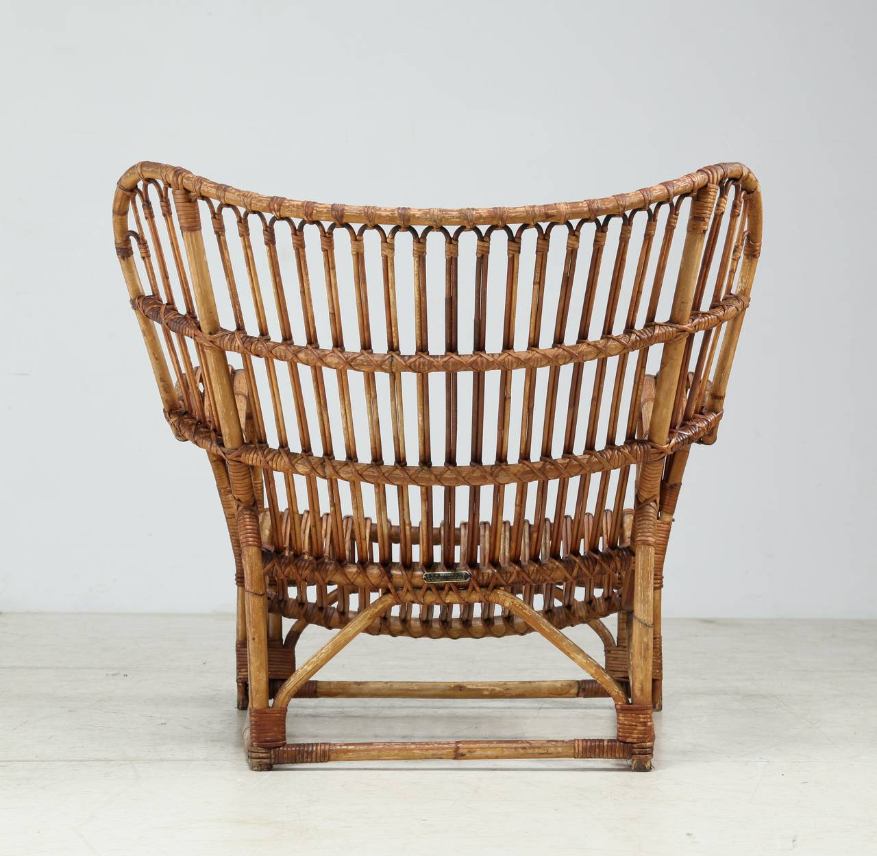 Scandinavian Modern Viggo Boesen Bamboo Lounge Chair for E.V.A. Nissen, Denmark, 1930s For Sale