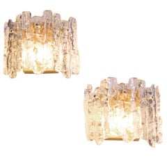 Pair  Kalmar Ice Wall Lamps