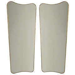 Pair XL 1950s Gio Ponti wall mirrors