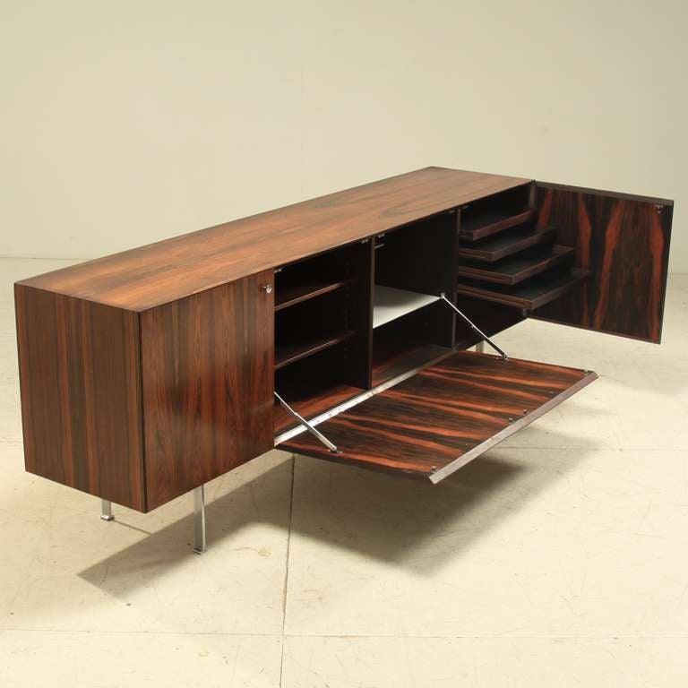 Danish Large 1960s Rosewood Sideboard by Poul Norreklit For Sale