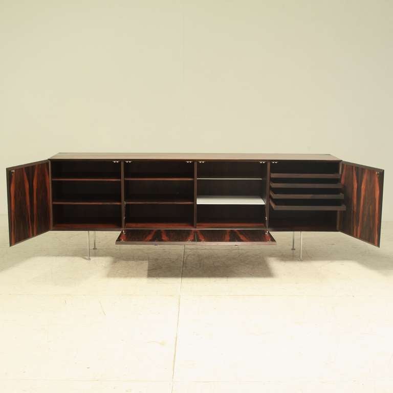 Large 1960s Rosewood Sideboard by Poul Norreklit In Excellent Condition For Sale In Maastricht, NL