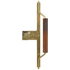 Italian Two-Sided Brass Door Knob with Solid Wooden Grips