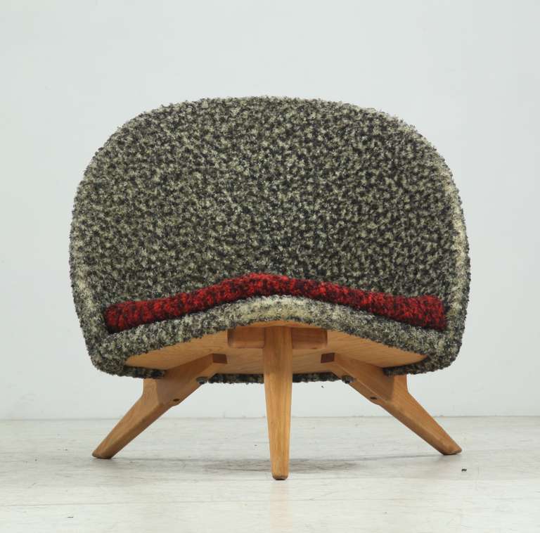 Mid-20th Century Rare Swedish Trileg Lounge Chair For Sale