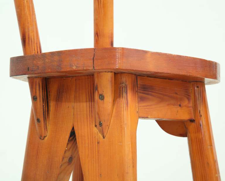 Pine Set of Four Campagne de La Maison Chairs For Sale