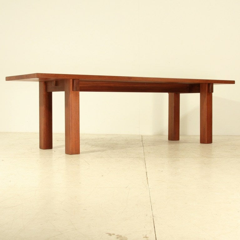 Charlotte Perriand Brasil table in sapele mahogany