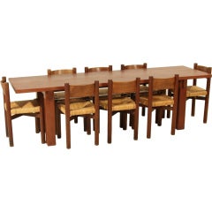 Charlotte Perriand Brasil table in sapele mahogany