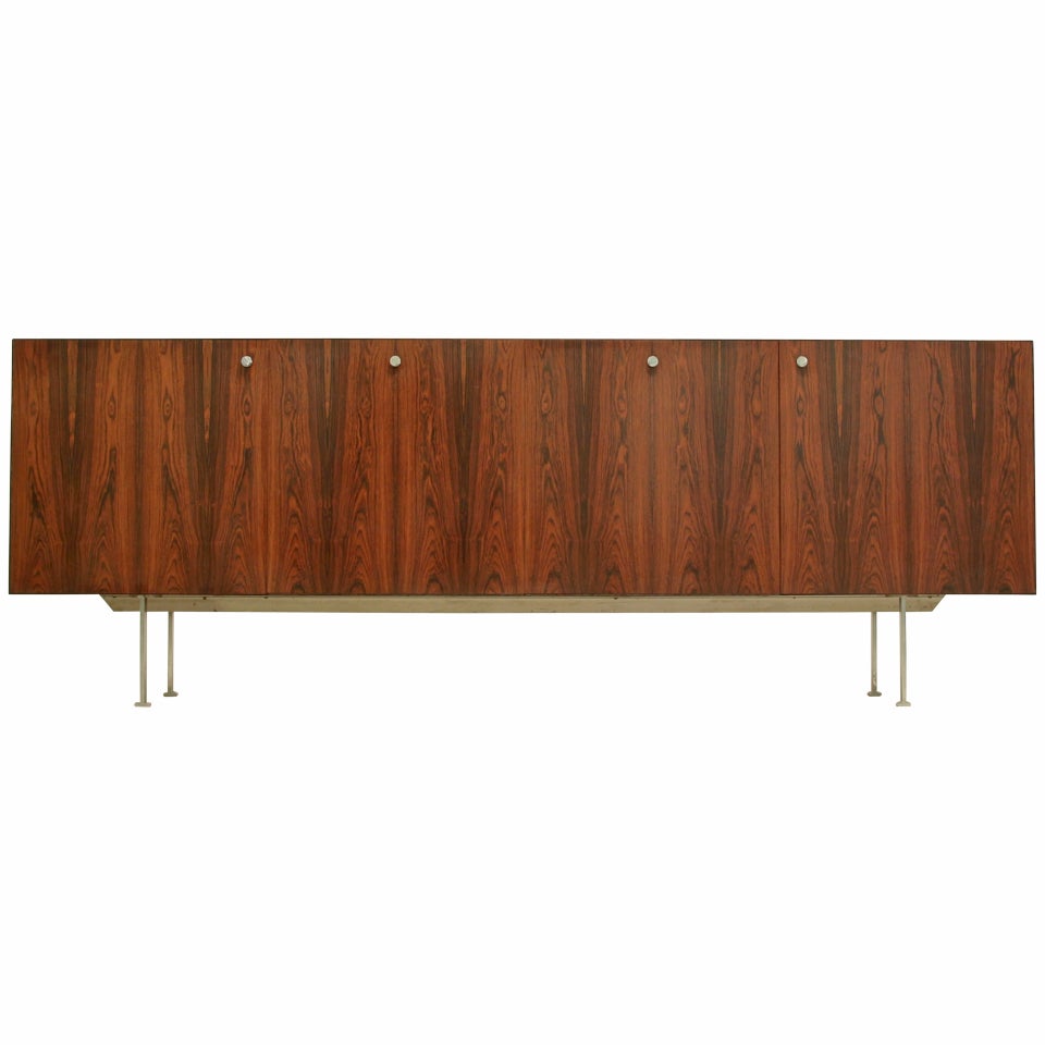 Large 1960s Rosewood Sideboard by Poul Norreklit For Sale