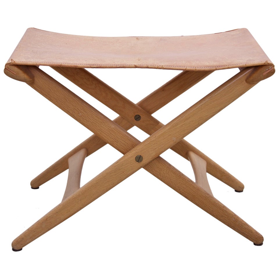 Folding Stool by Des. Uno and Östen Kristiansson for Luxus Vittsjö For Sale