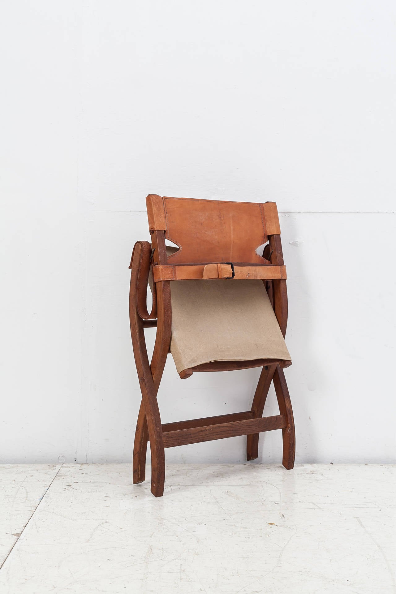A rare Poul Hundevad safari chair, Denmark, 1950s For Sale 1