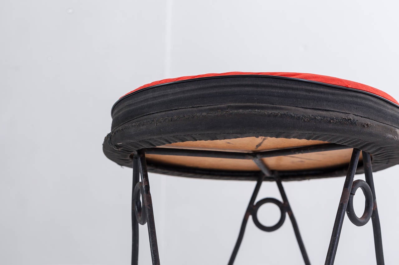 Mid-20th Century Jean Royère Stool For Sale